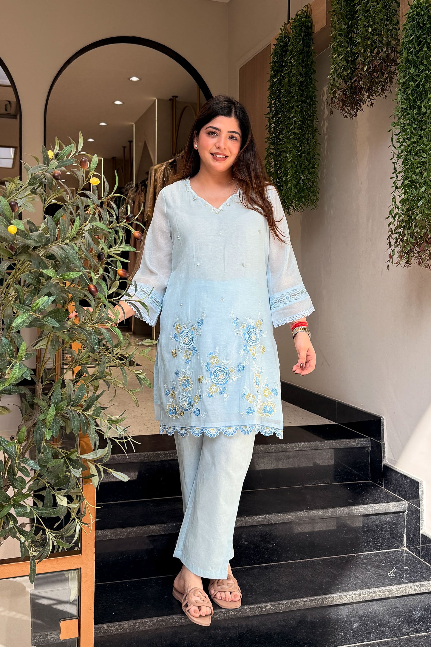 Kainaat Floral Embroidered Co ord Set