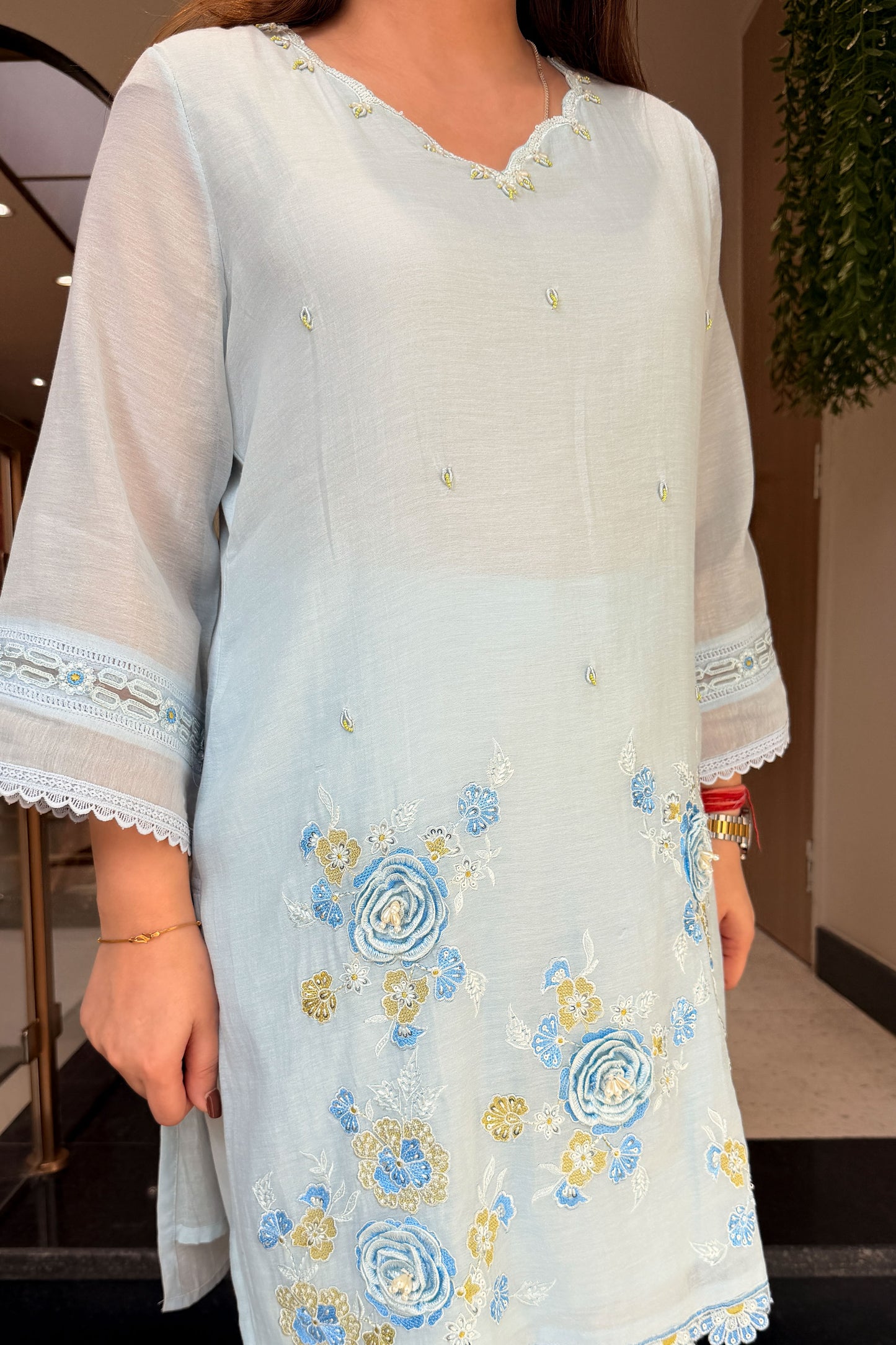 Kainaat Floral Embroidered Co ord Set