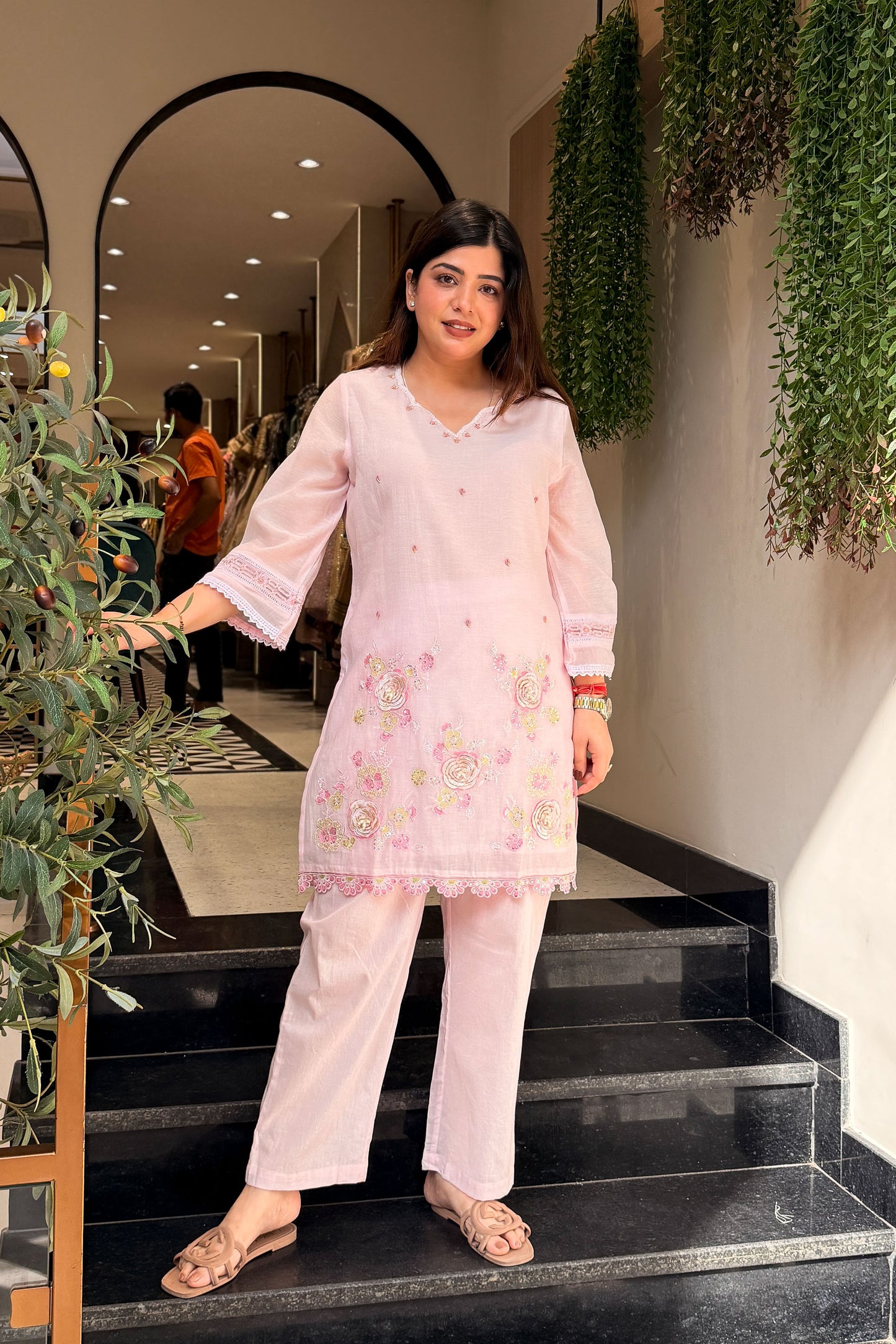 Kainaat Floral Embroidered Co ord Set
