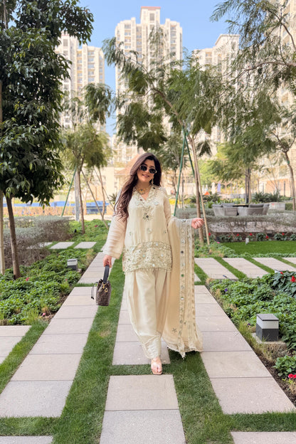 Ifrah Gotta and Mirror Detailing Suit Set