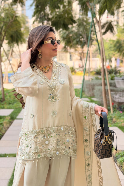 Ifrah Gotta and Mirror Detailing Suit Set