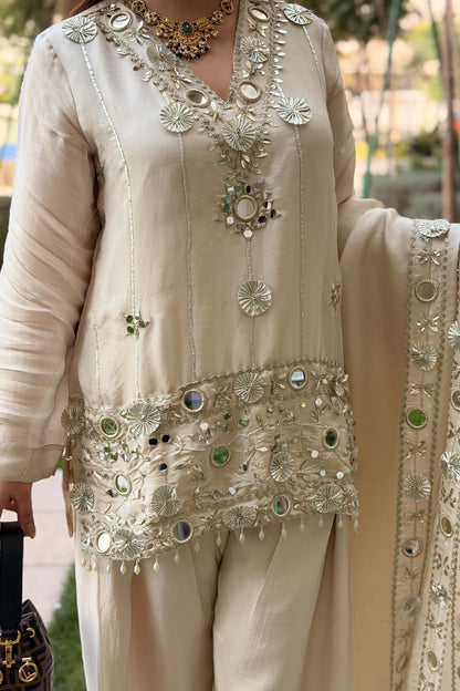 Ifrah Gotta and Mirror Detailing Suit Set