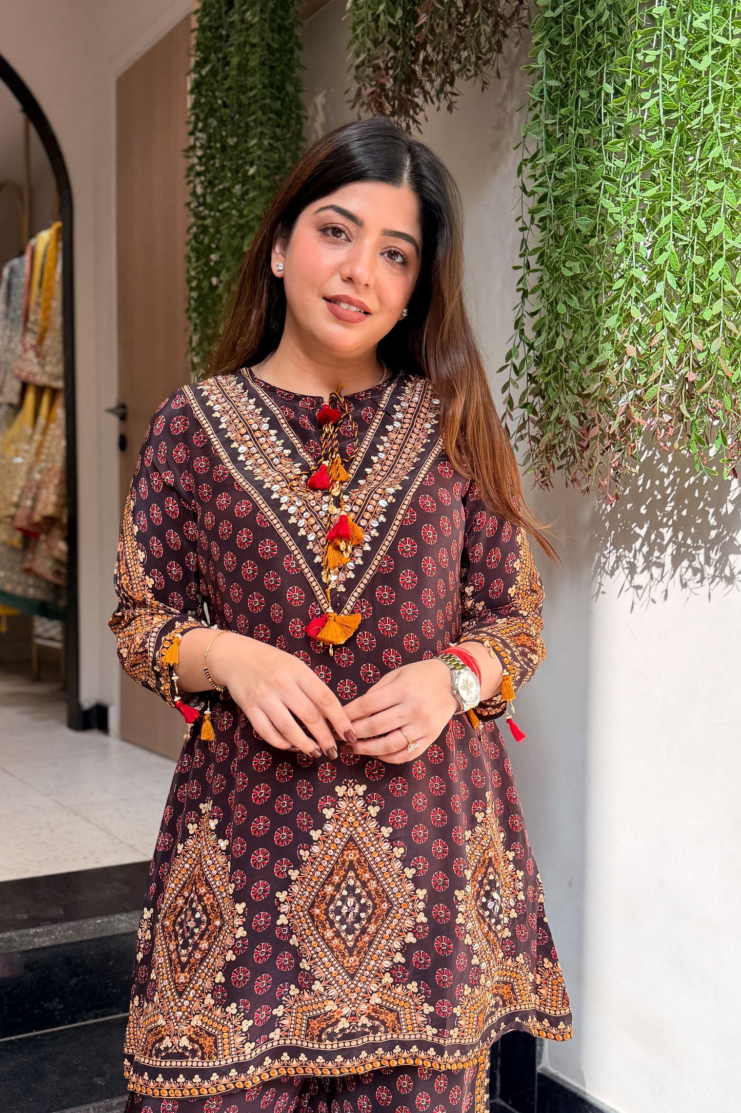 Alaya Embroidered Printed Co ord Set