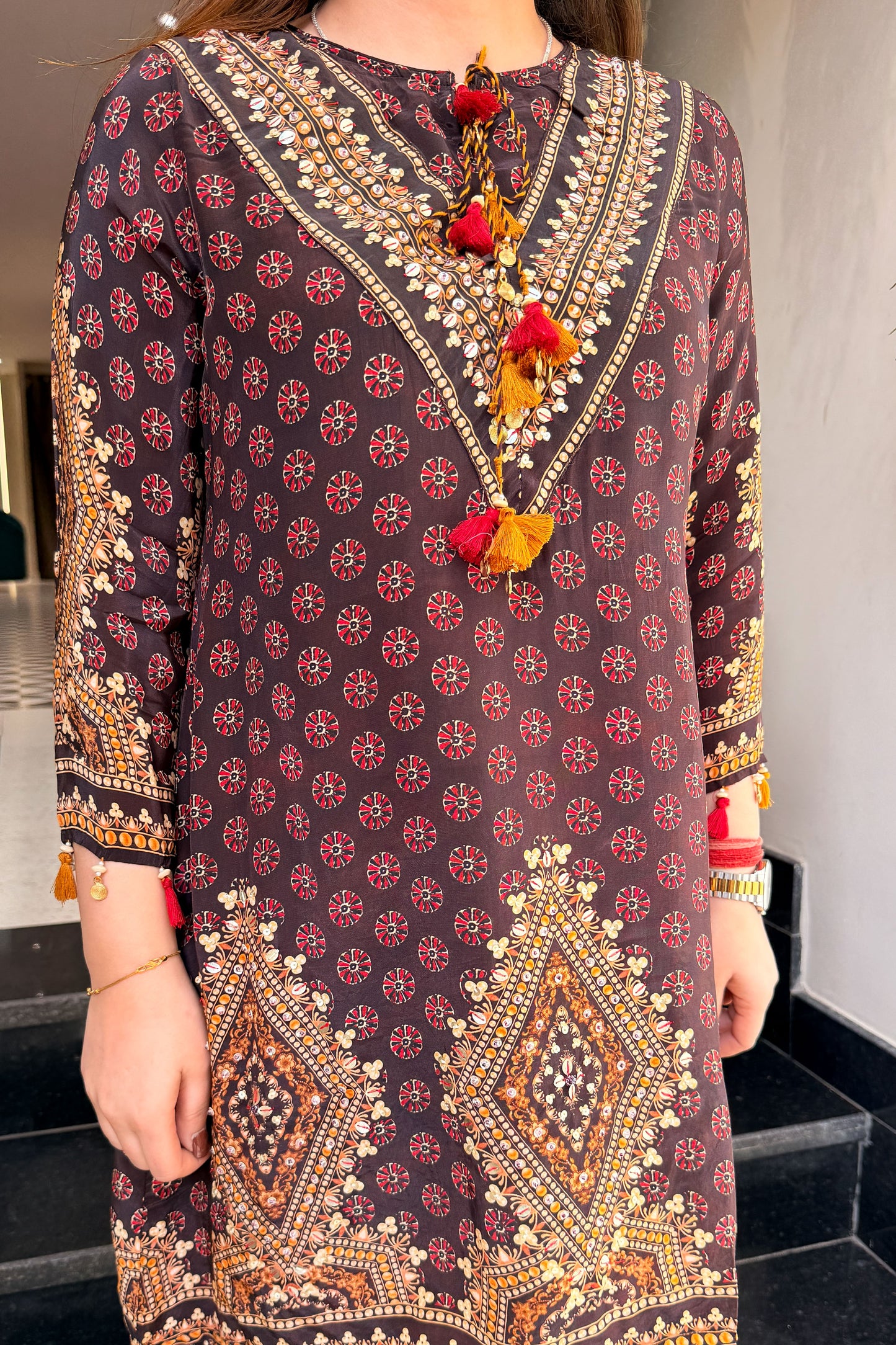 Alaya Embroidered Printed Co ord Set