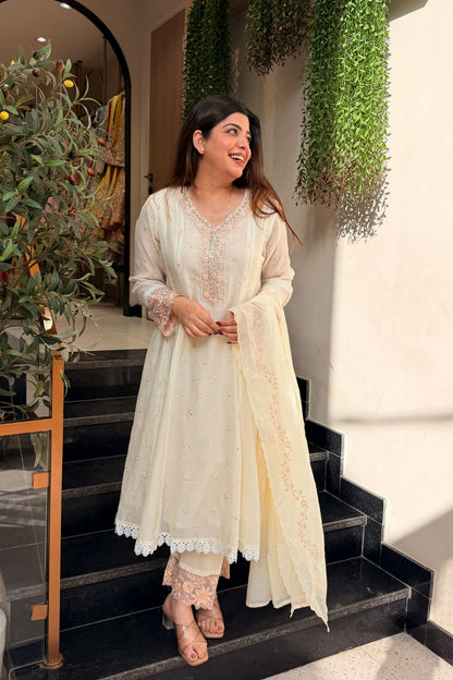 Ridhvi Embroidered Anarkali Suit Set