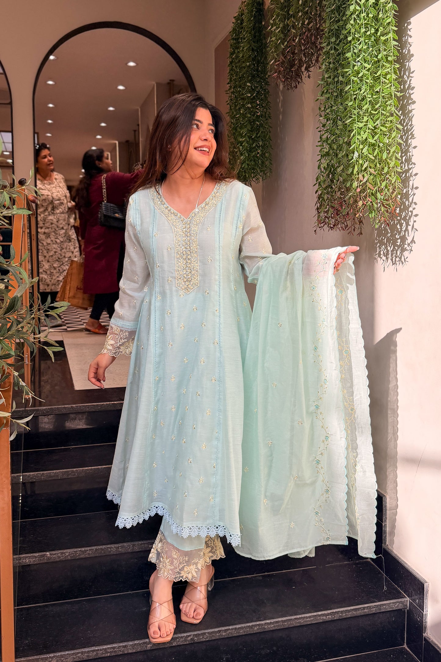 Ridhvi Embroidered Anarkali Suit Set