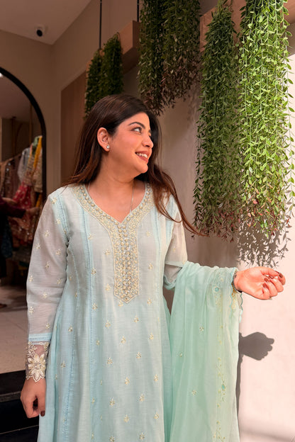 Ridhvi Embroidered Anarkali Suit Set