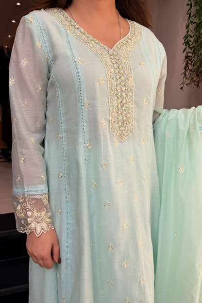 Ridhvi Embroidered Anarkali Suit Set
