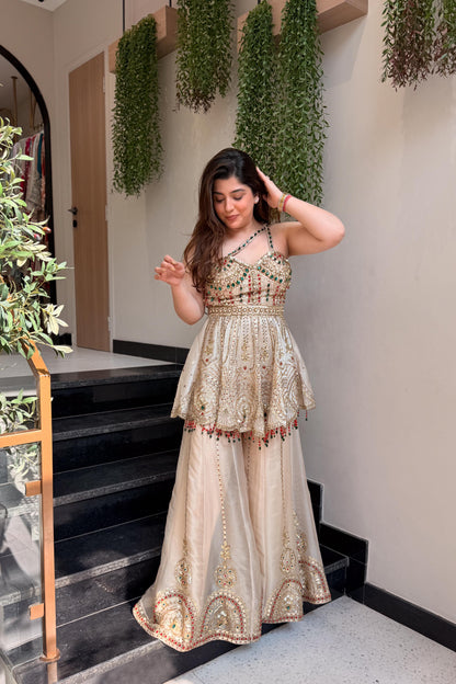 Gaura Stone Embellished Indowestern Outfit