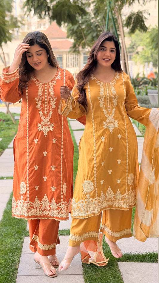 Nargis Thread Work Suit Set