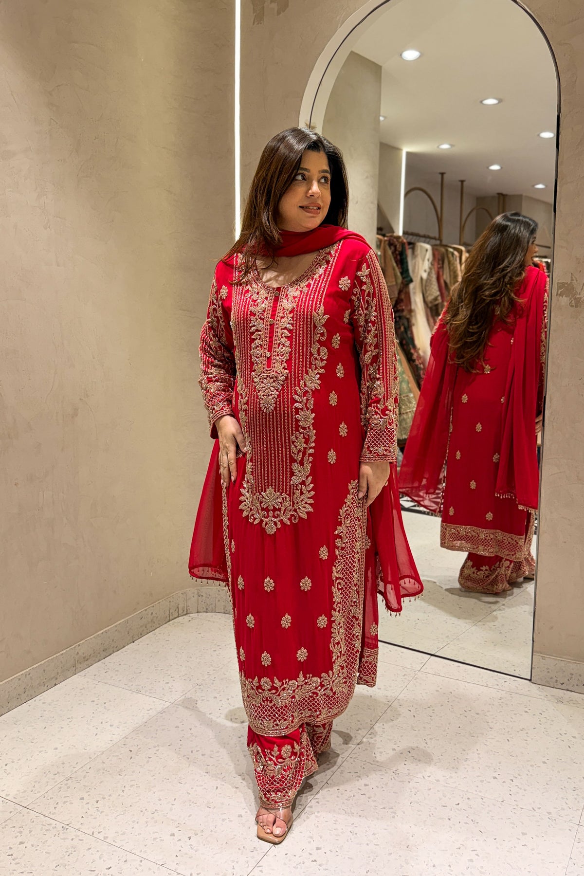 Zivra Pakistani Hand Embroidered Suit Set