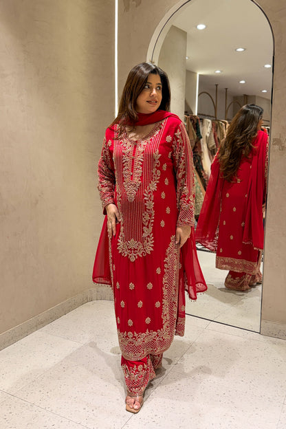 Zivra Pakistani Hand Embroidered Suit Set