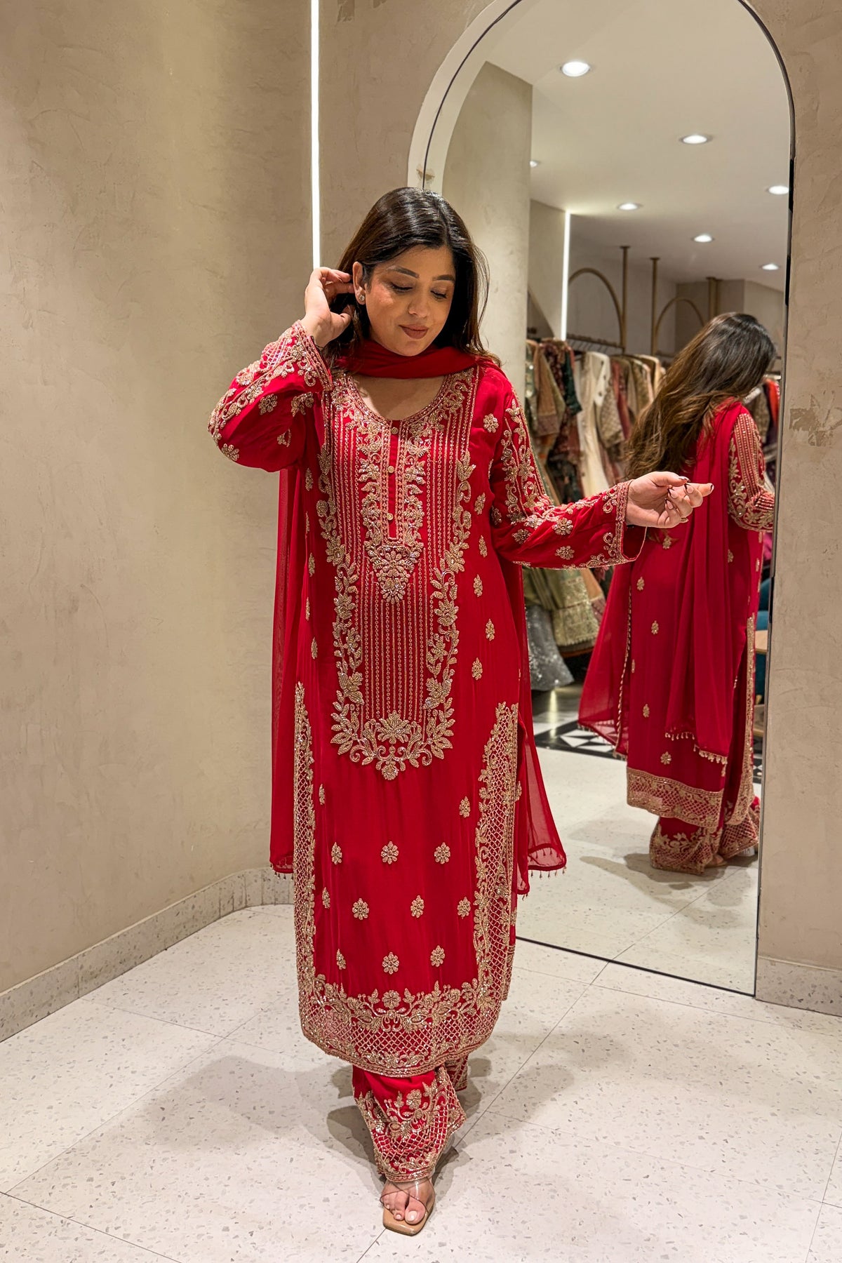 Zivra Pakistani Hand Embroidered Suit Set