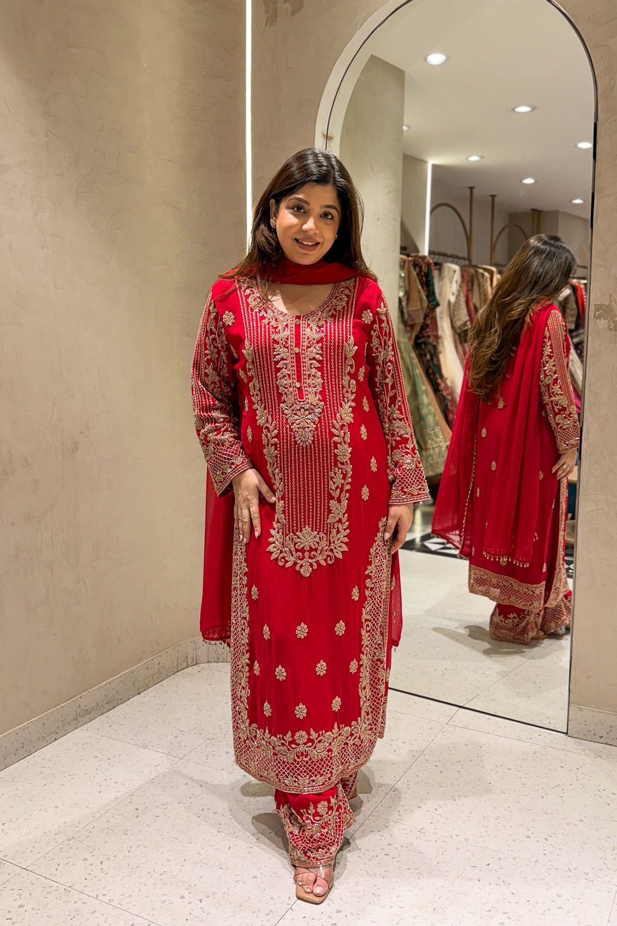 Zivra Pakistani Hand Embroidered Suit Set