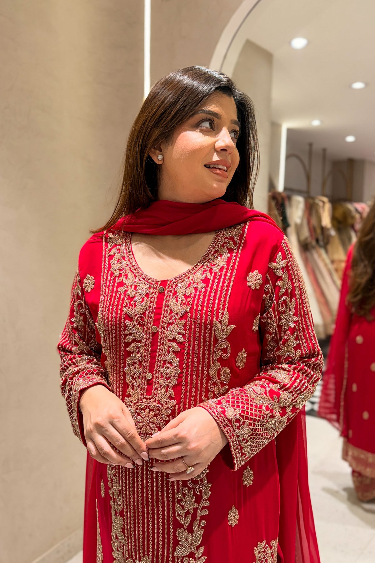 Zivra Pakistani Hand Embroidered Suit Set