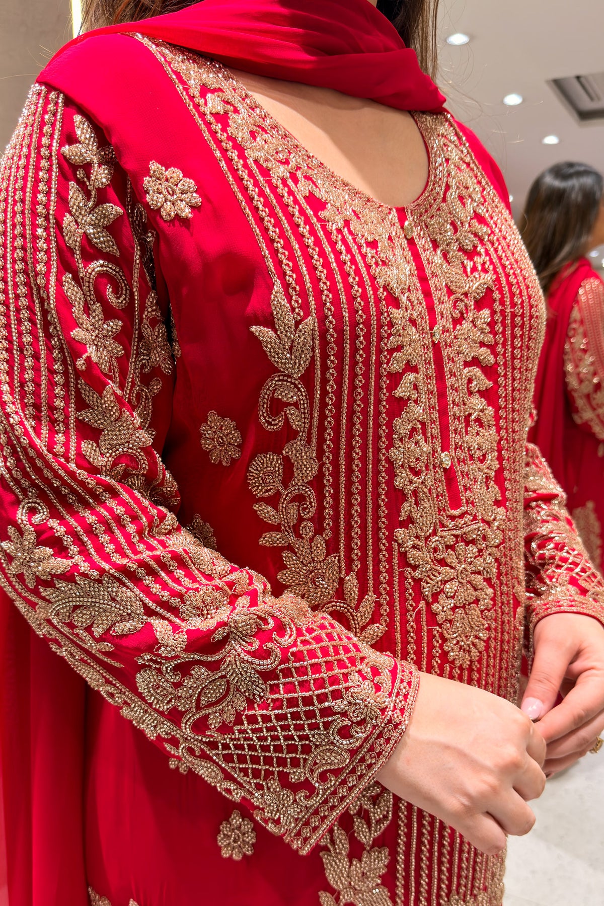 Zivra Pakistani Hand Embroidered Suit Set