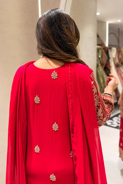 Zivra Pakistani Hand Embroidered Suit Set