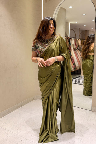 Nehran Hand Embroidered Drape Saree