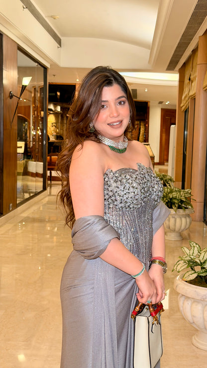 Aafreen Hand Embroidered Indo Western