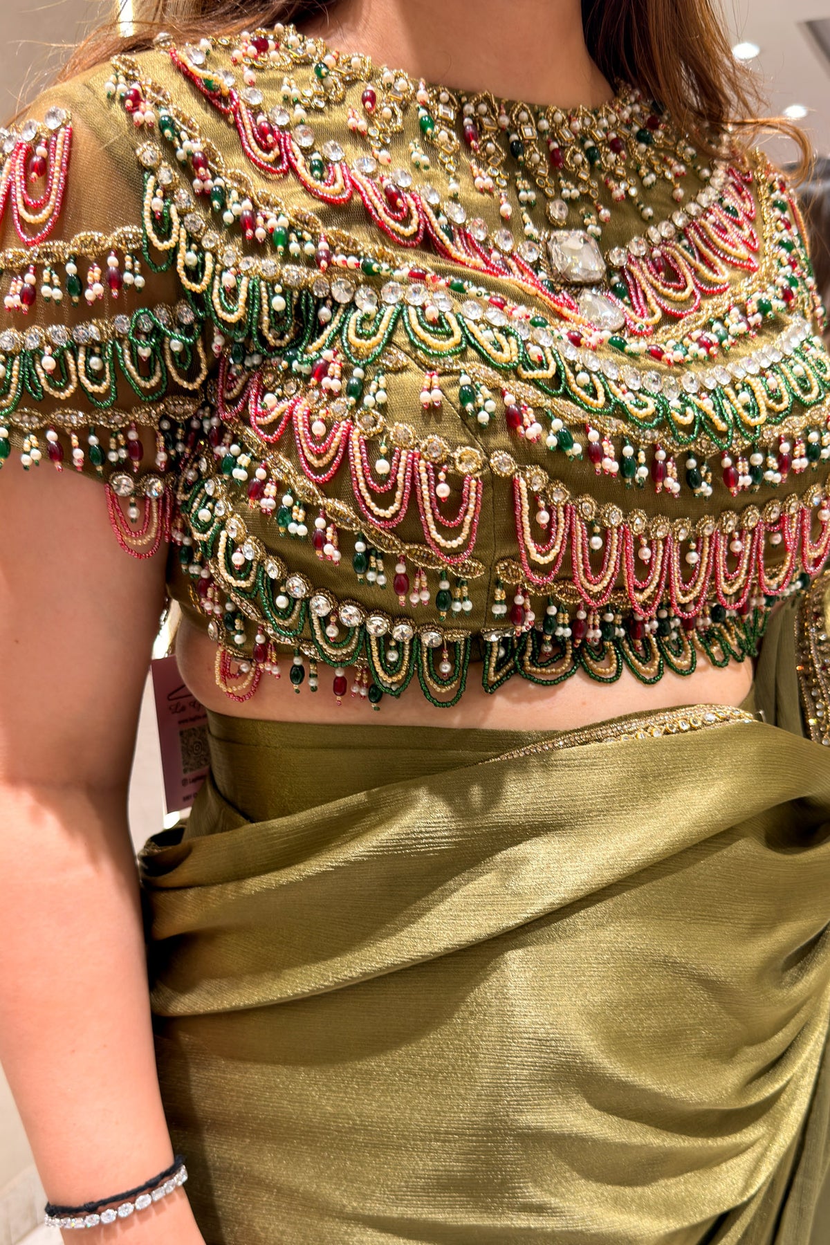 Nehran Hand Embroidered Drape Saree