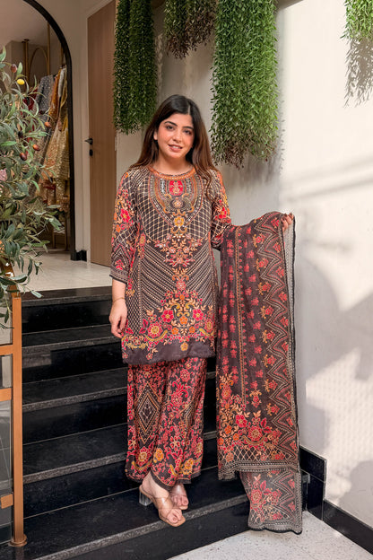 Roma Floral Printed Suit Set