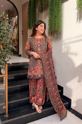 Roma Floral Printed Suit Set