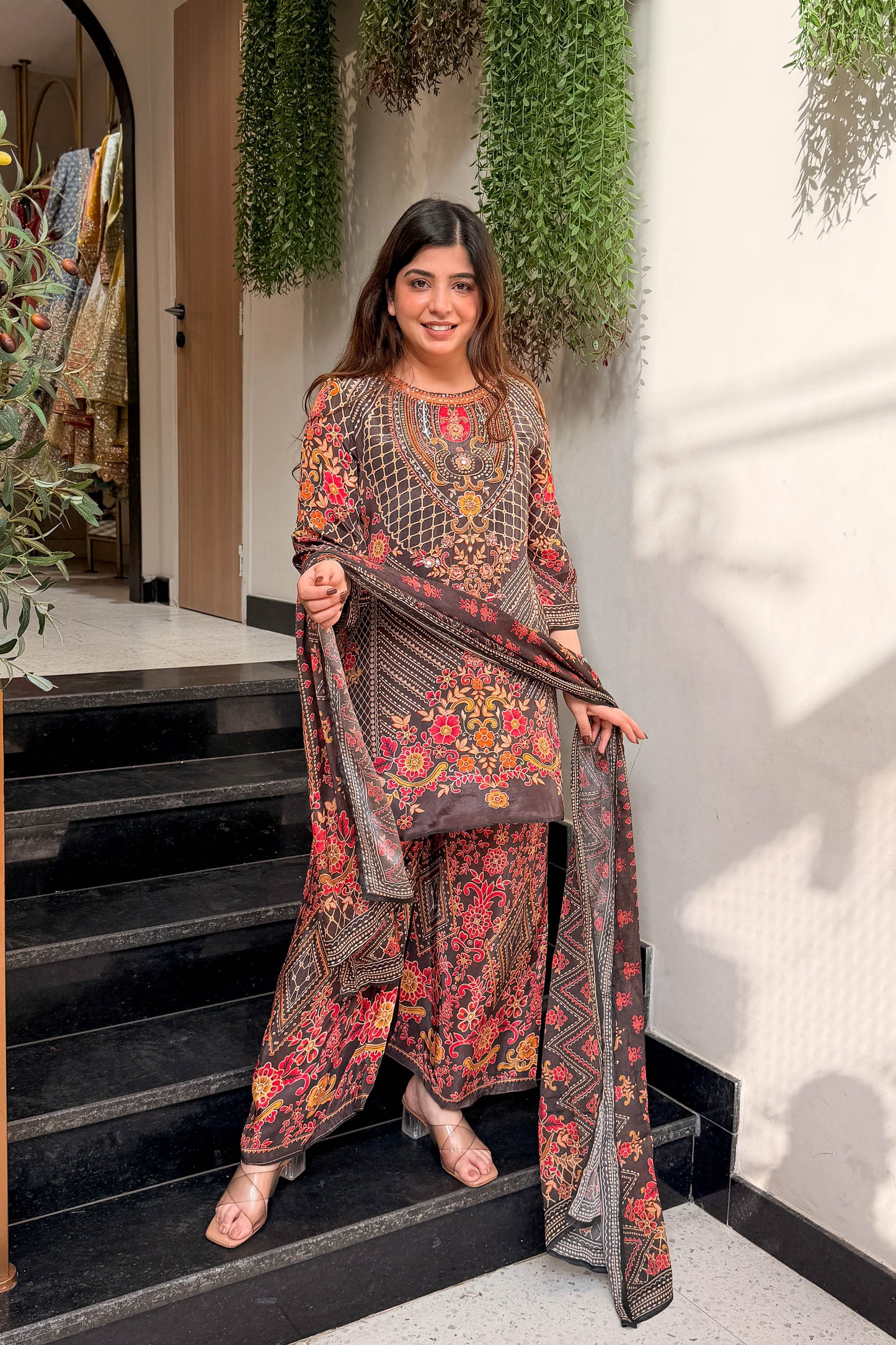 Roma Floral Printed Suit Set