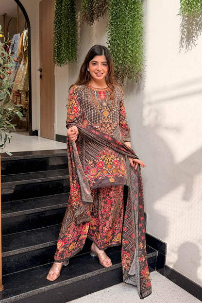 Roma Floral Printed Suit Set