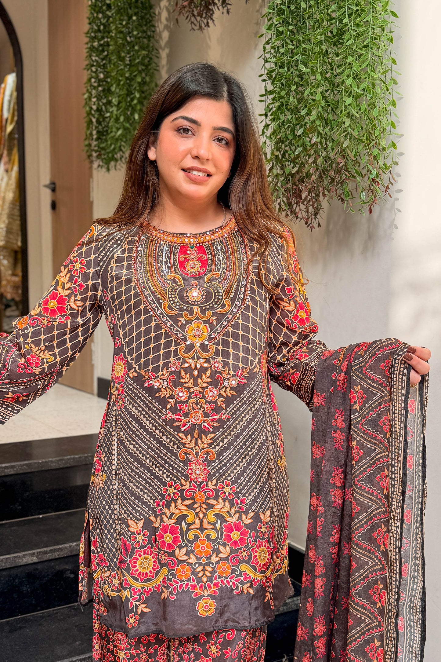 Roma Floral Printed Suit Set