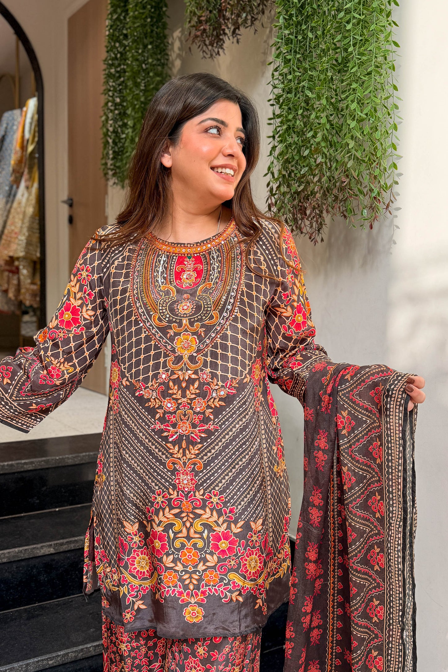 Roma Floral Printed Suit Set