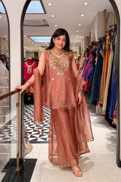 Tulika Embroidered Tissue Suit Set