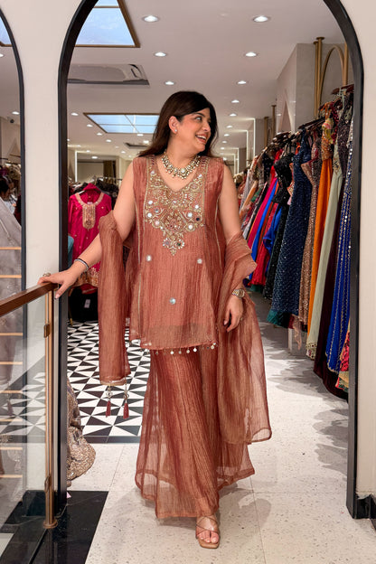 Tulika Embroidered Tissue Suit Set