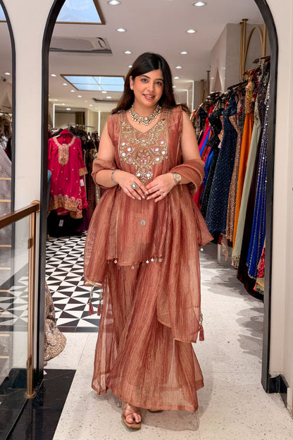 Tulika Embroidered Tissue Suit Set
