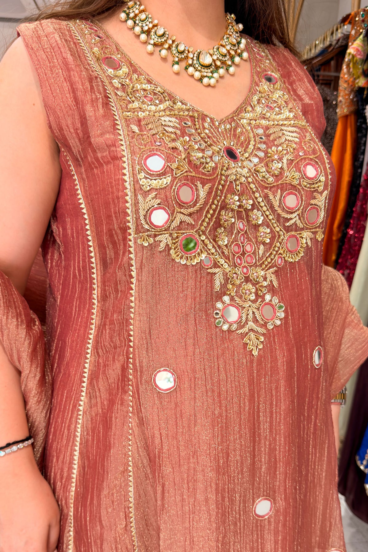 Tulika Embroidered Tissue Suit Set