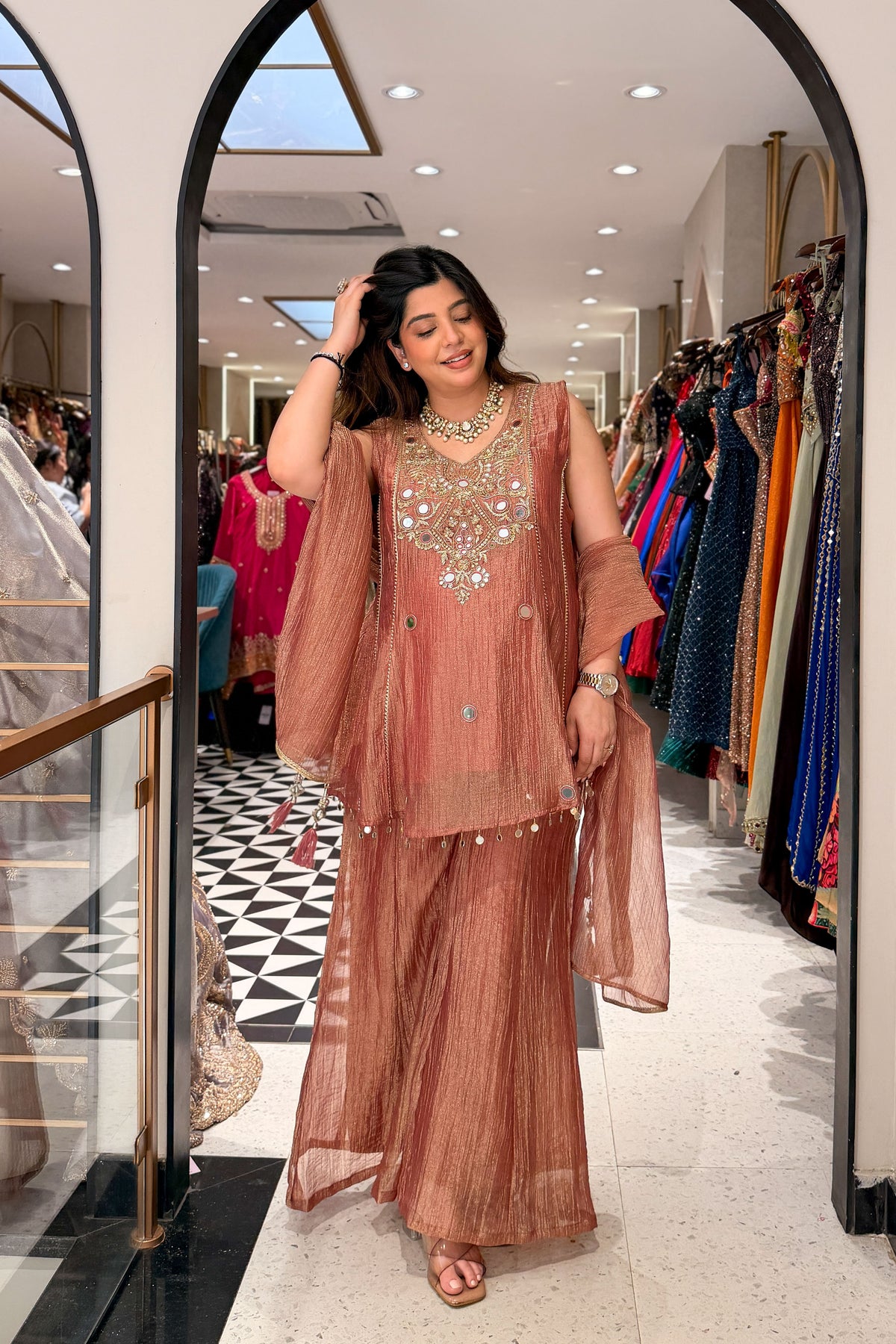 Tulika Embroidered Tissue Suit Set