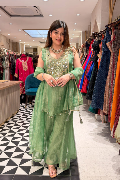 Tulika Embroidered Tissue Suit Set