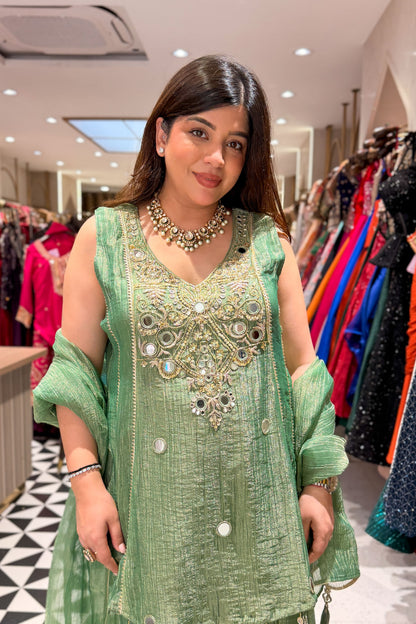 Tulika Embroidered Tissue Suit Set