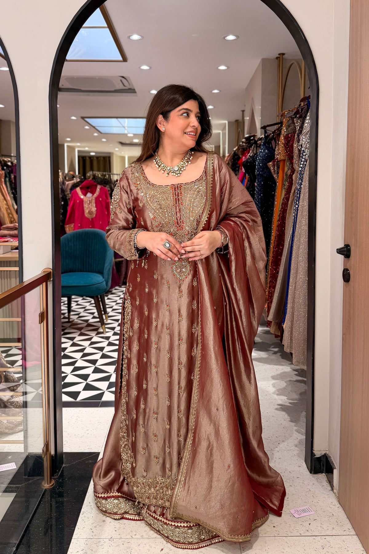 Devki Hand Embroidered Suit Set