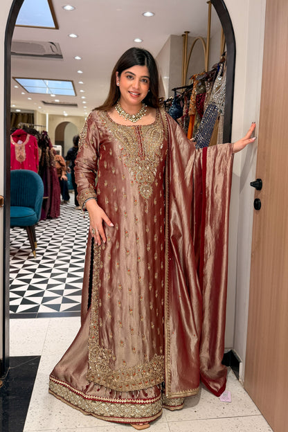 Devki Hand Embroidered Suit Set
