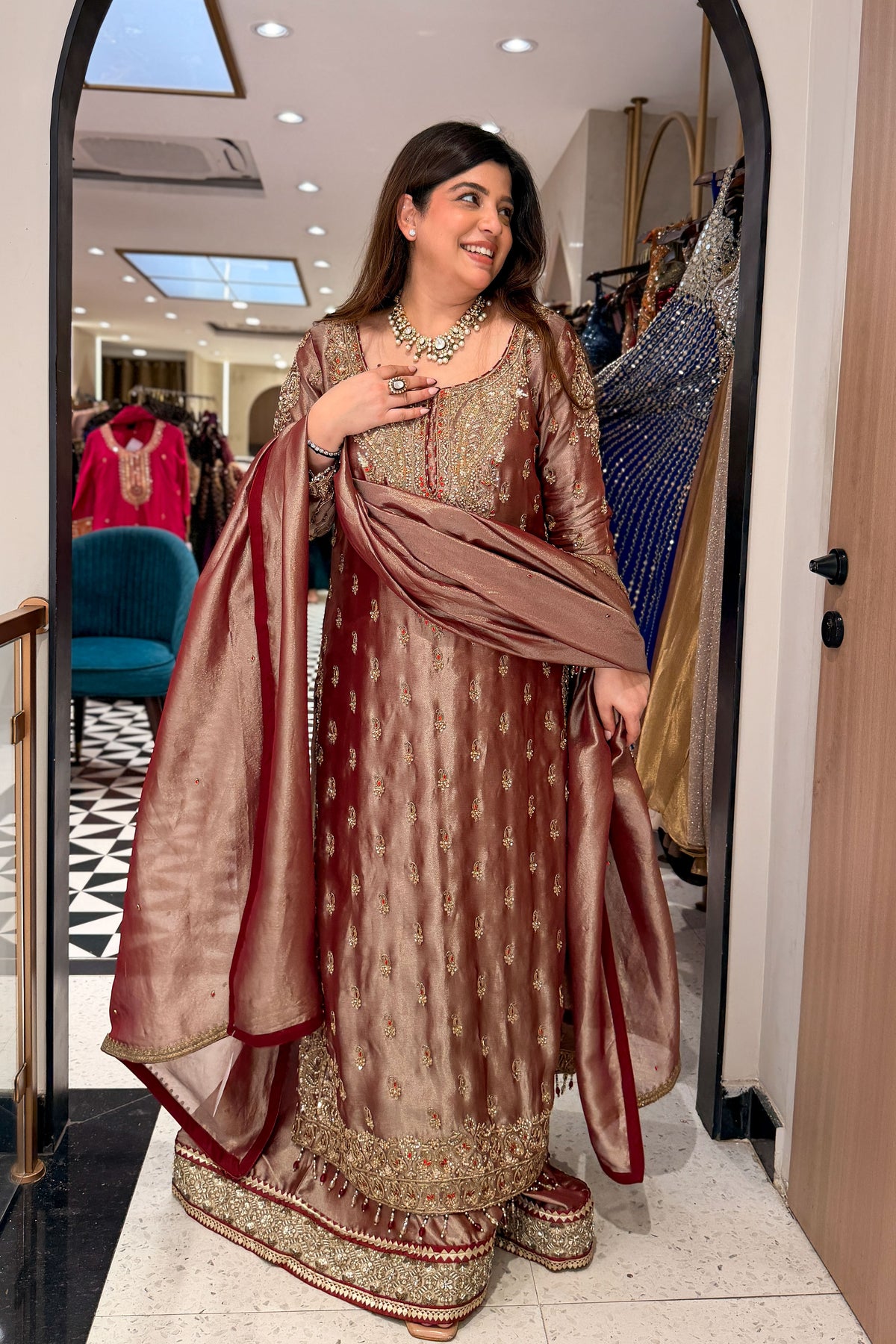 Devki Hand Embroidered Suit Set