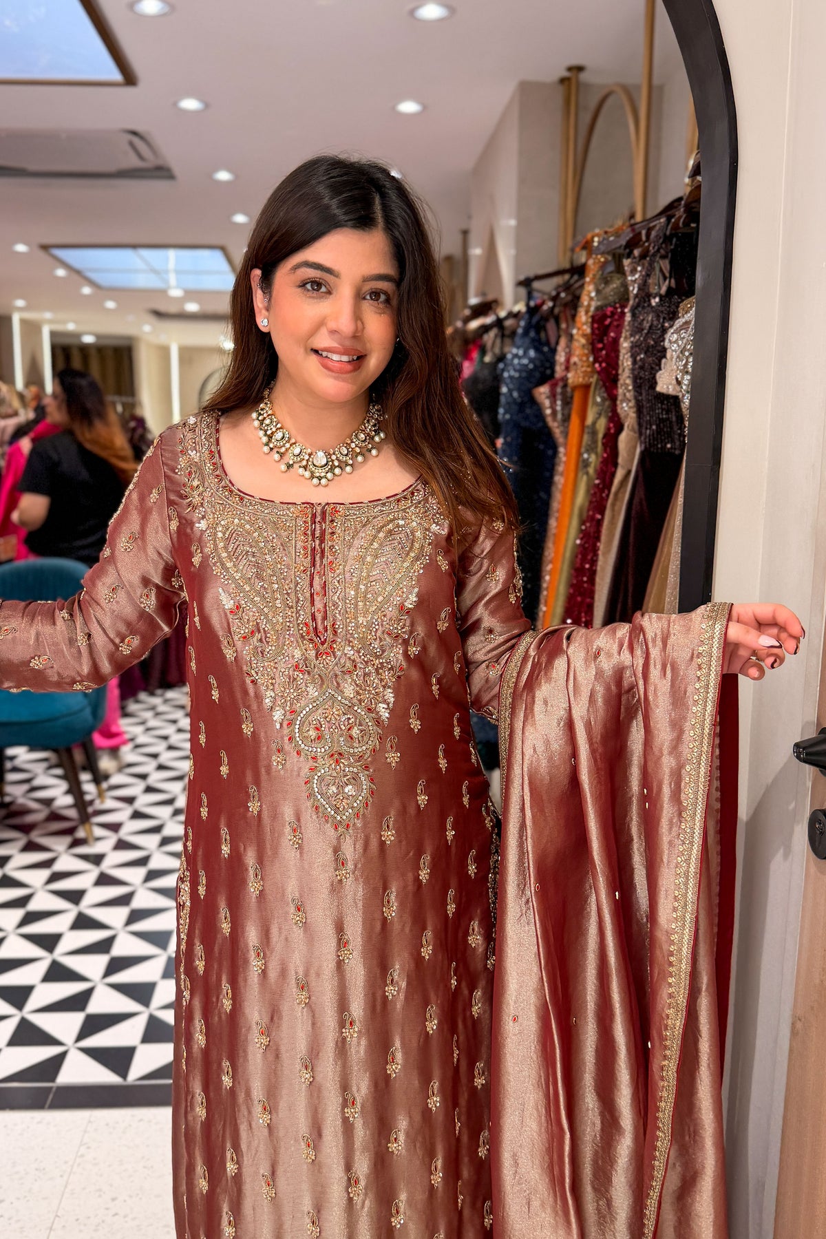 Devki Hand Embroidered Suit Set