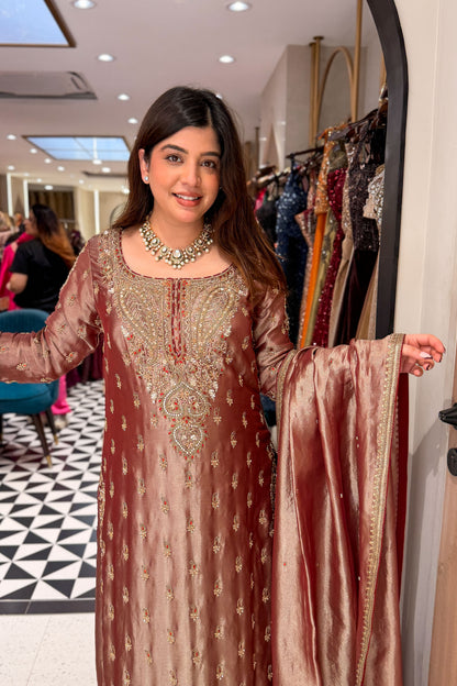 Devki Hand Embroidered Suit Set