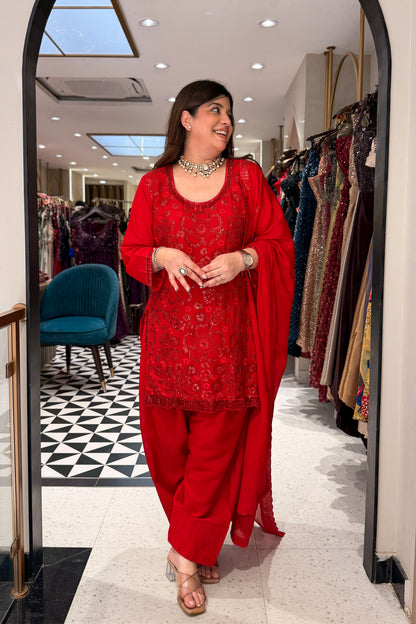 Smiti Sequin Embroidered Suit Set