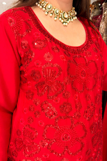 Smiti Sequin Embroidered Suit Set