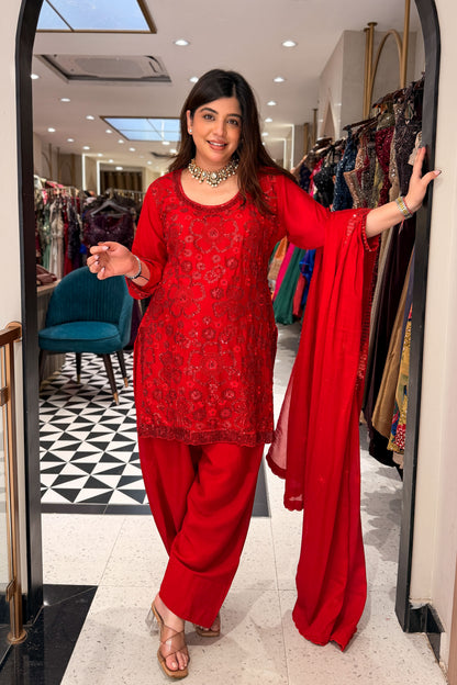 Smiti Sequin Embroidered Suit Set