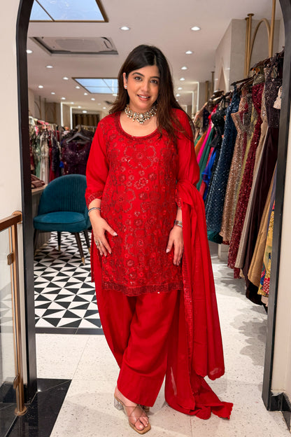 Smiti Sequin Embroidered Suit Set