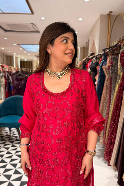 Smiti Sequin Embroidered Suit Set