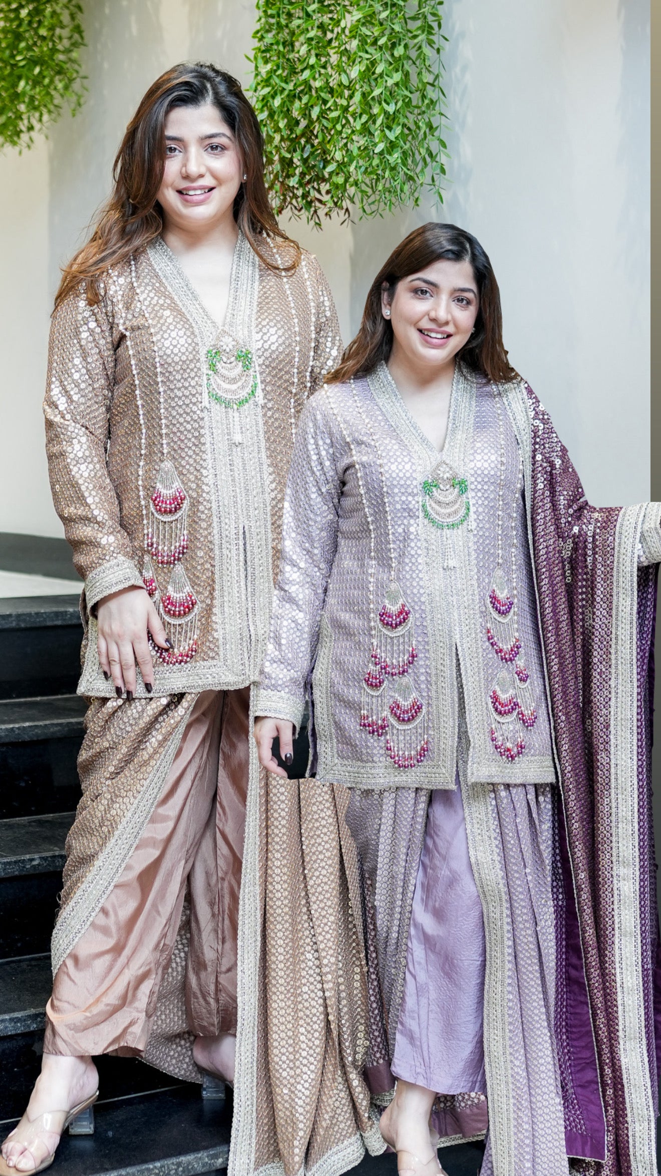 Aqsa Embroidred Luxe Suit Set