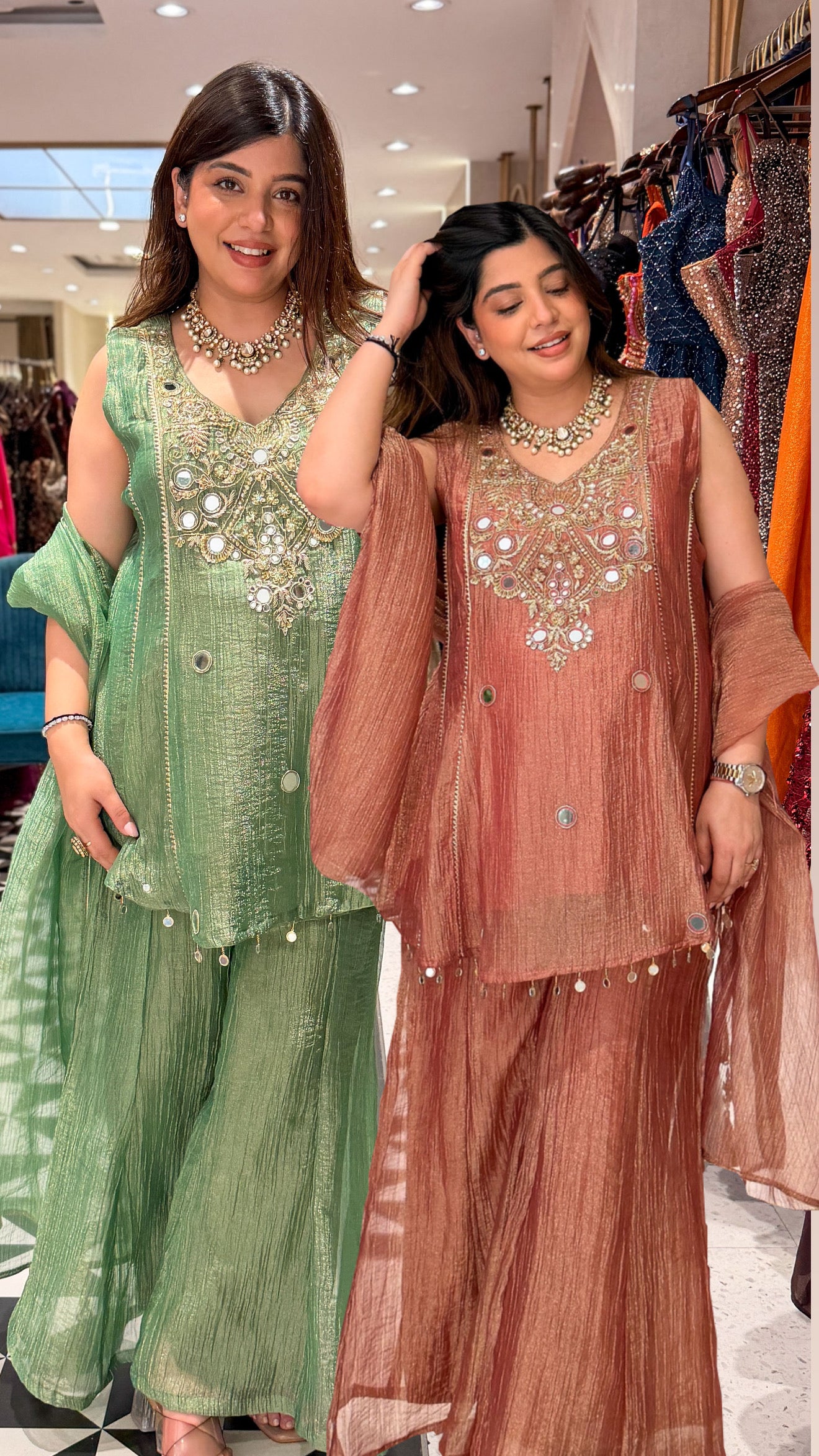 Tulika Embroidered Tissue Suit Set