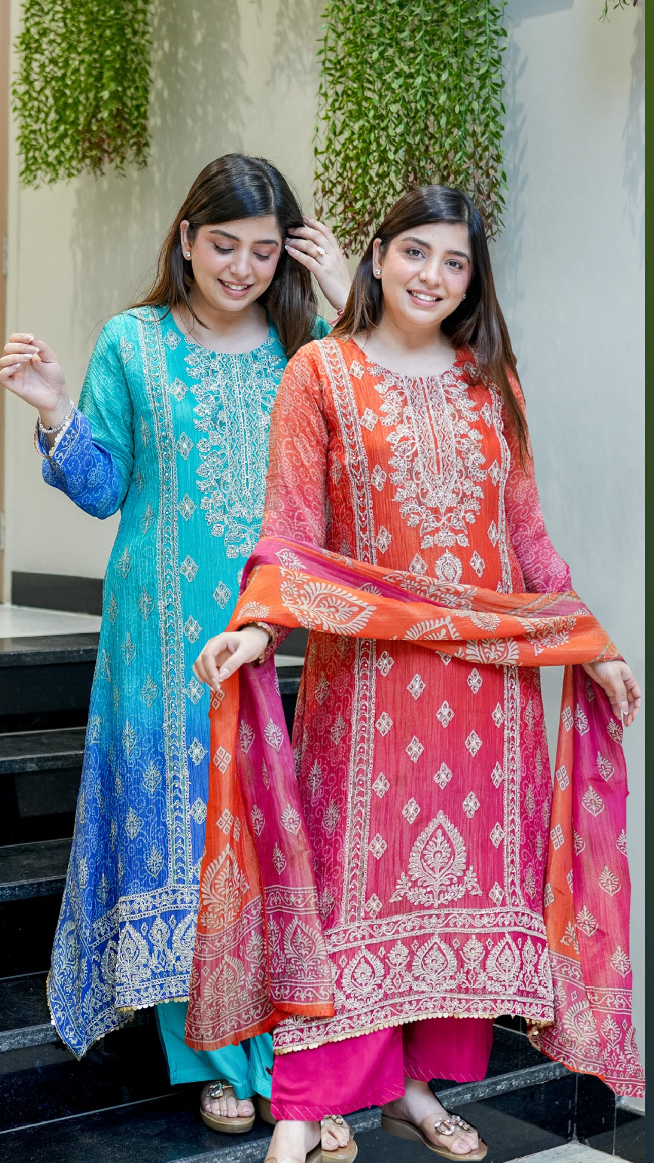 Frizah Printed Tissue Suit Set